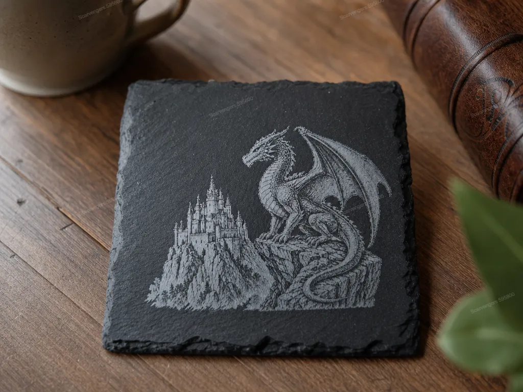 Dessous de verre en ardoise Dragon
