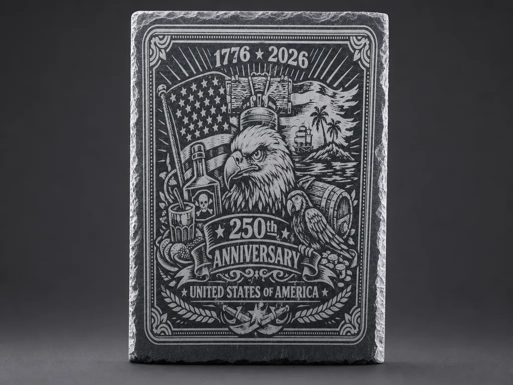United States 250th Anniversary Commemorative Slate Plaque
