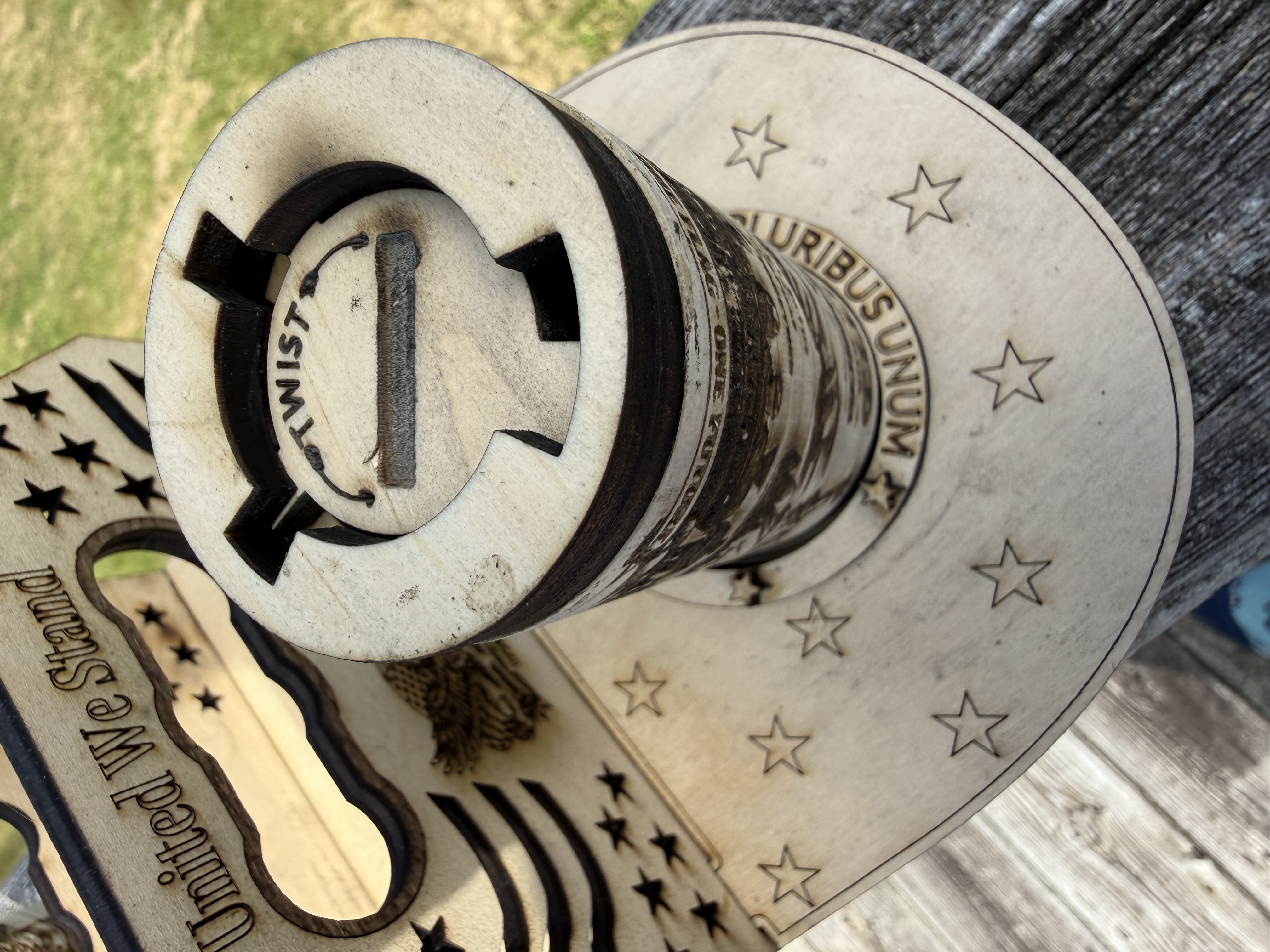 [Laser cut and engrave] Beer Soda Can Salt & Pepper Shakers + Matching Napkin Caddy America 250 Collection