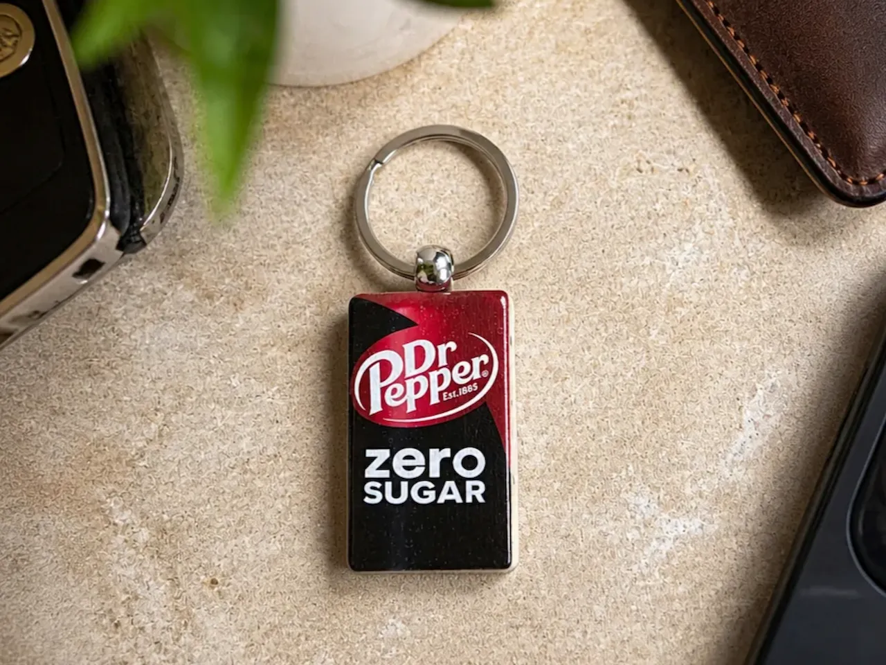 [UV printing] Dr Pepper Zero Sugar rectangular keychain