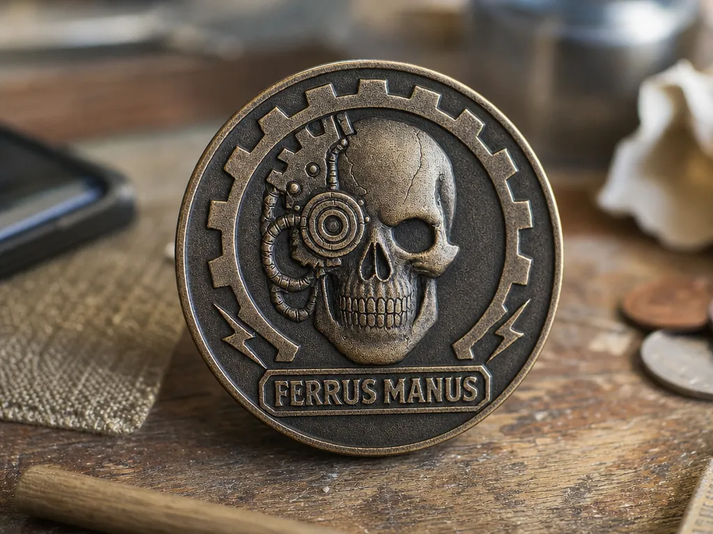 40k IronHand Ferrus Manus Coin