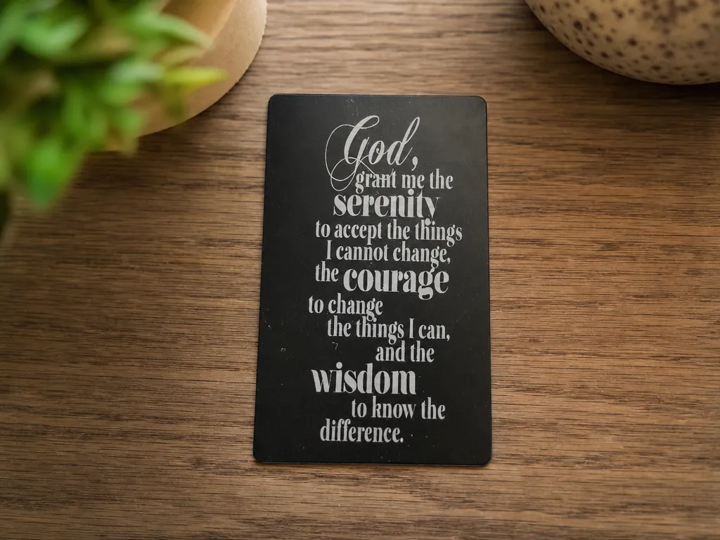 Serenity Prayer business card