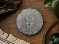 [Laser cut and engrave] Shiba Inu Dog Mandala Slate Coaster