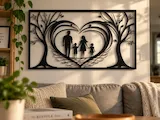 [Laser cut and engrave] Family Wall Decor Rectangular Frame Wall Art