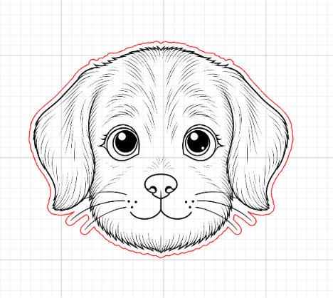 [Laser cut and engrave] Cute Puppy Face