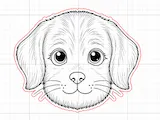 [Laser cut and engrave] Cute Puppy Face