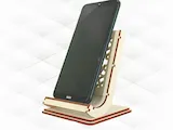 [Laser cut and engrave] Gift Display Organizer Curved Laser Cut Template, Desk Holder Phone, Laser Cutting Design