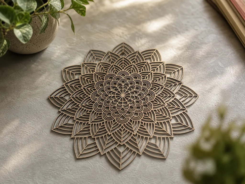 Joli mandala en suspension
