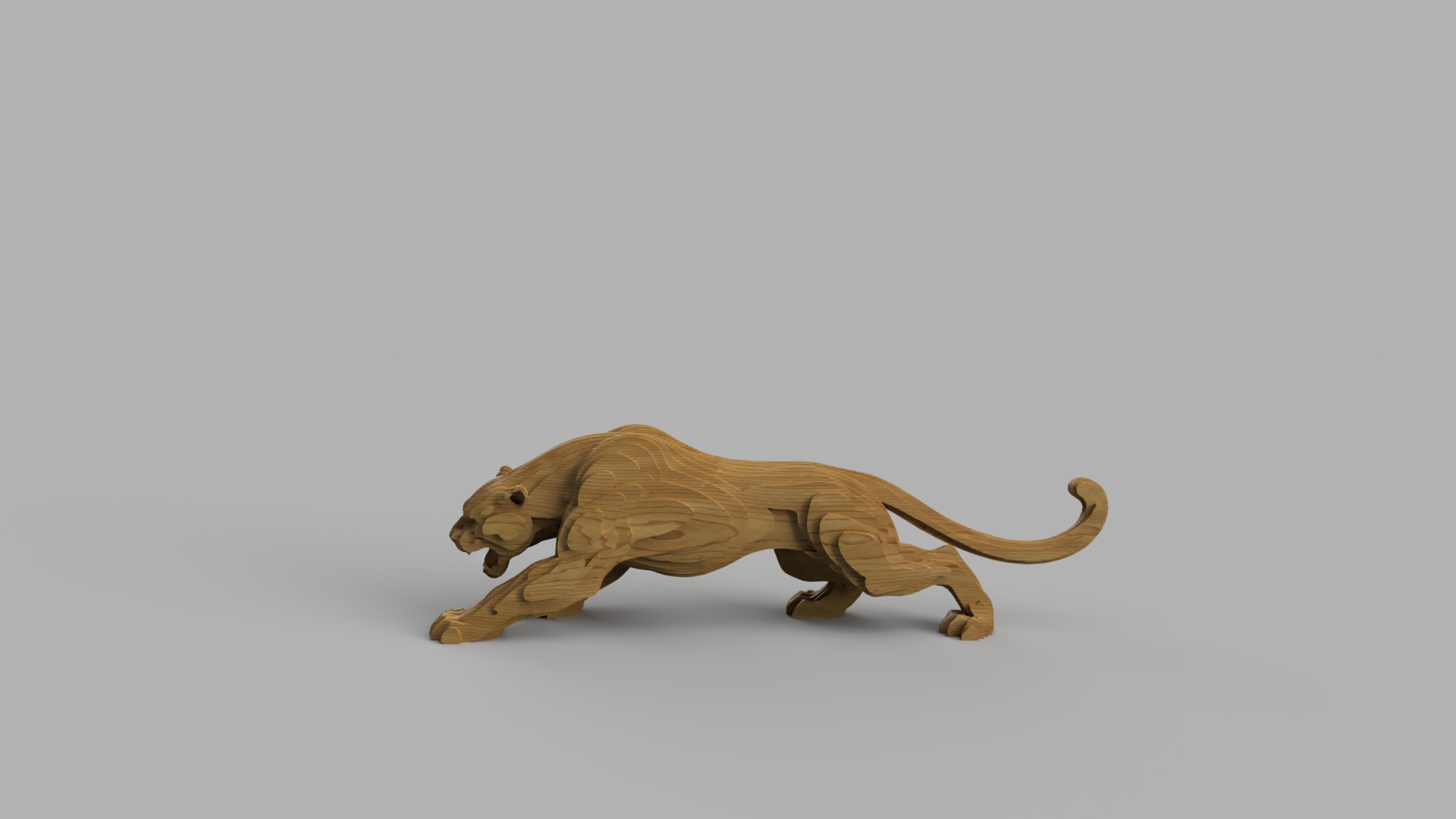 [Laser cut and engrave] Puma Laser Cut File | Running Wild Cat Wall Art (Digital Download)