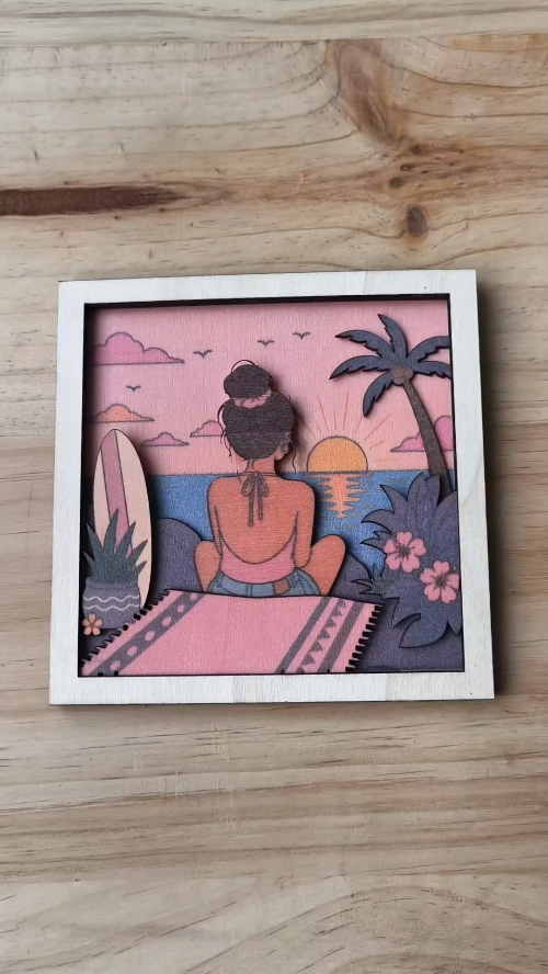 [Laser cut and engrave,Inkjet printing] ✨ Cinco capas, infinitas historias