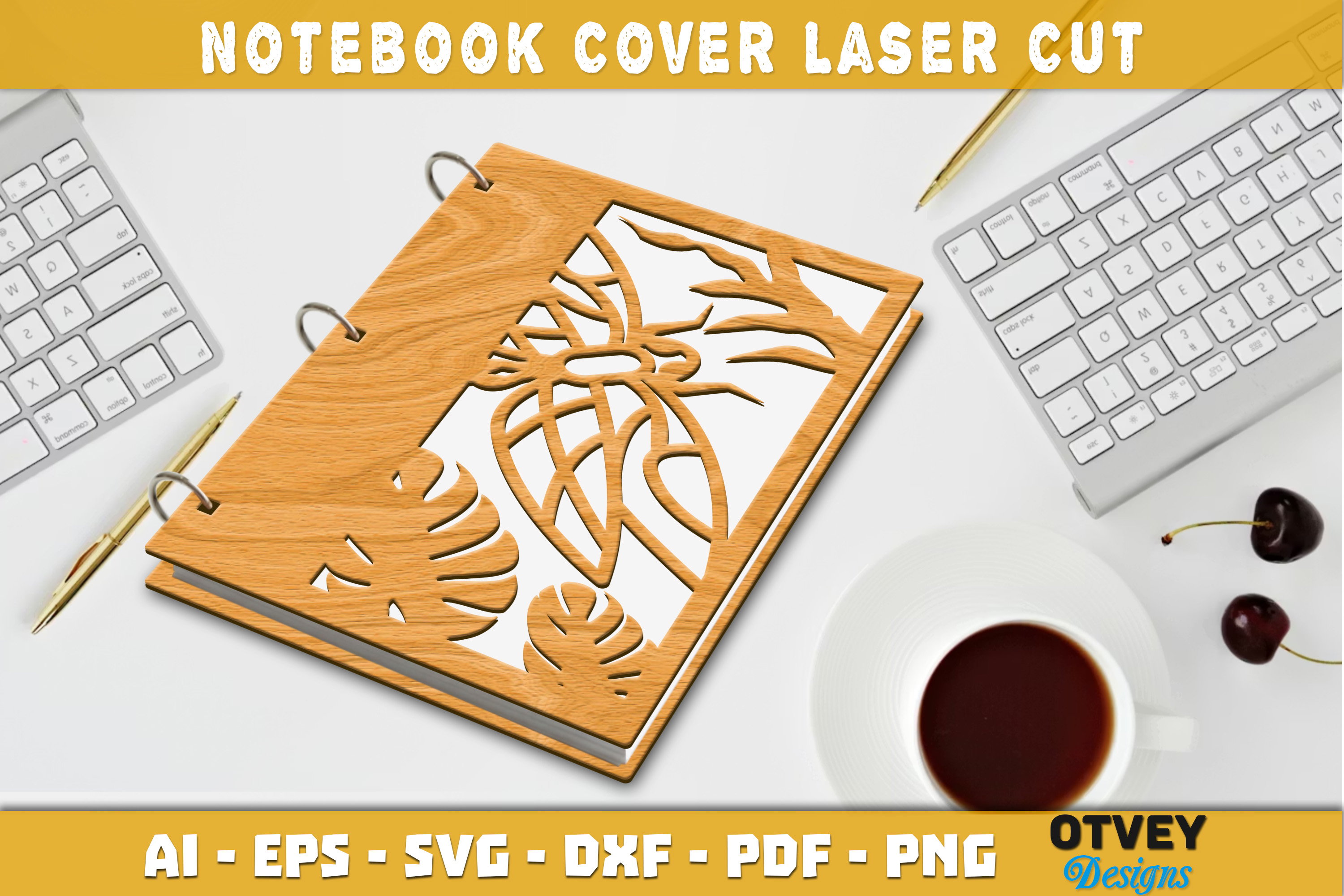 [Laser cut and engrave] Dragonfly Notebook Cover Laser Cut 12 Designs