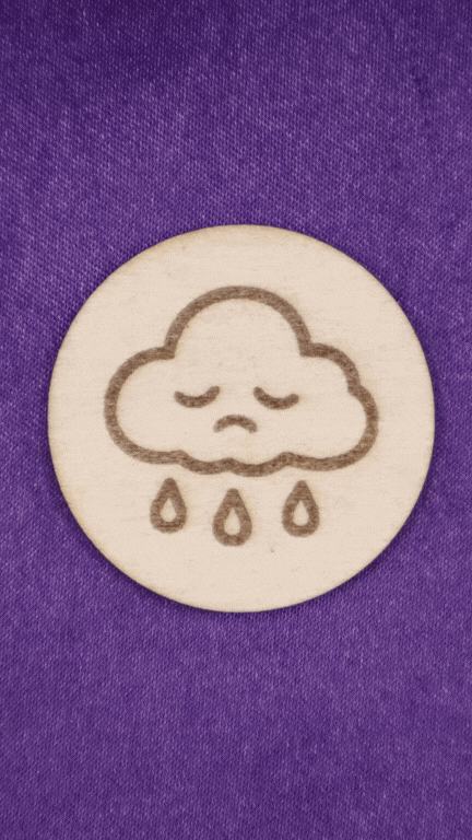 [Laser cut and engrave] ☔⛅ Mood Tokens: Connection When Words Disappear
