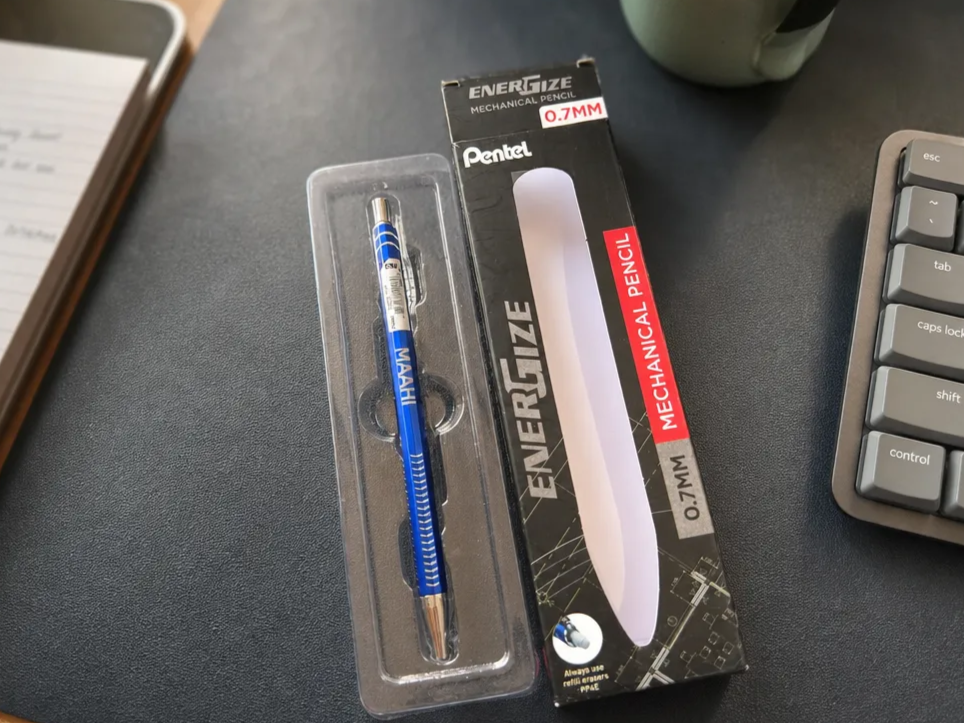 Pentel Energize 0.7mm Mechanical Pencil with Maahi Personalization