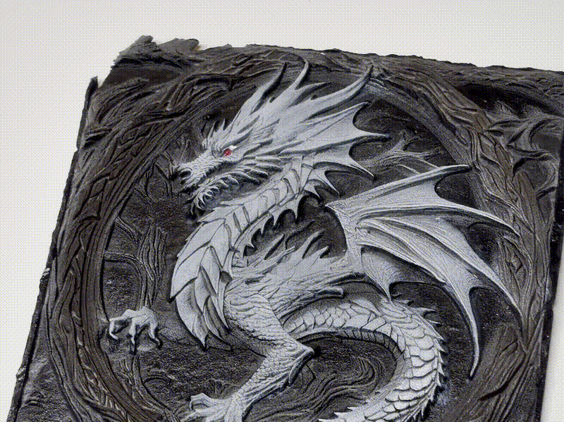 3D Embossed dragon