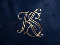 [Laser cut and engrave] KS Elegant Interwoven Monogram Emblem