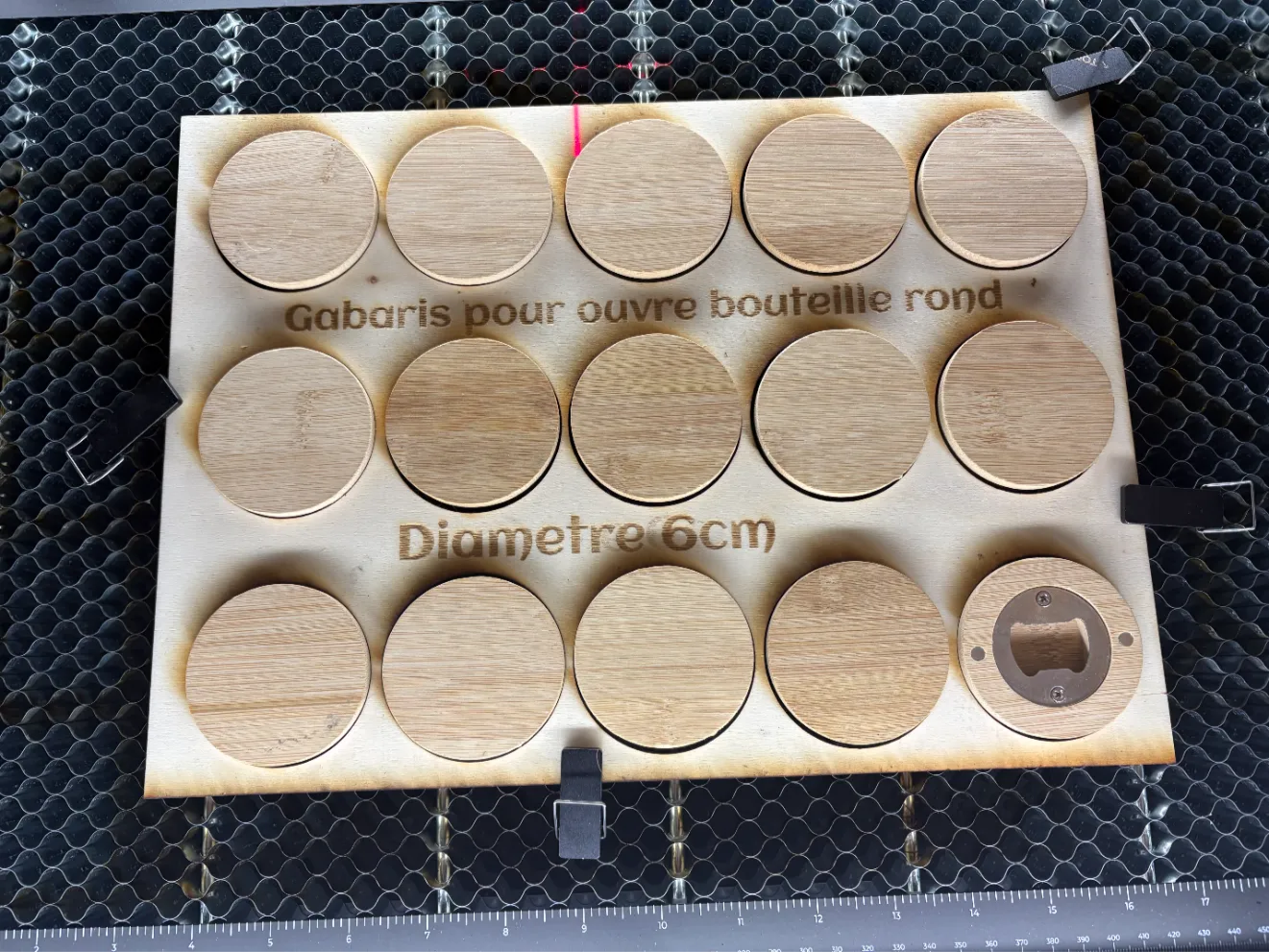 Round Wooden Bottle Opener Blanks