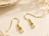 [Laser cut and engrave,Inkjet printing] Gold Butterfly Wing Dangle Earrings