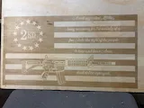 [Laser cut and engrave] 2A Flag