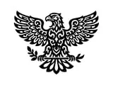 [Laser cut and engrave] Mug en céramique blanche avec motif d'aigle héraldique noir