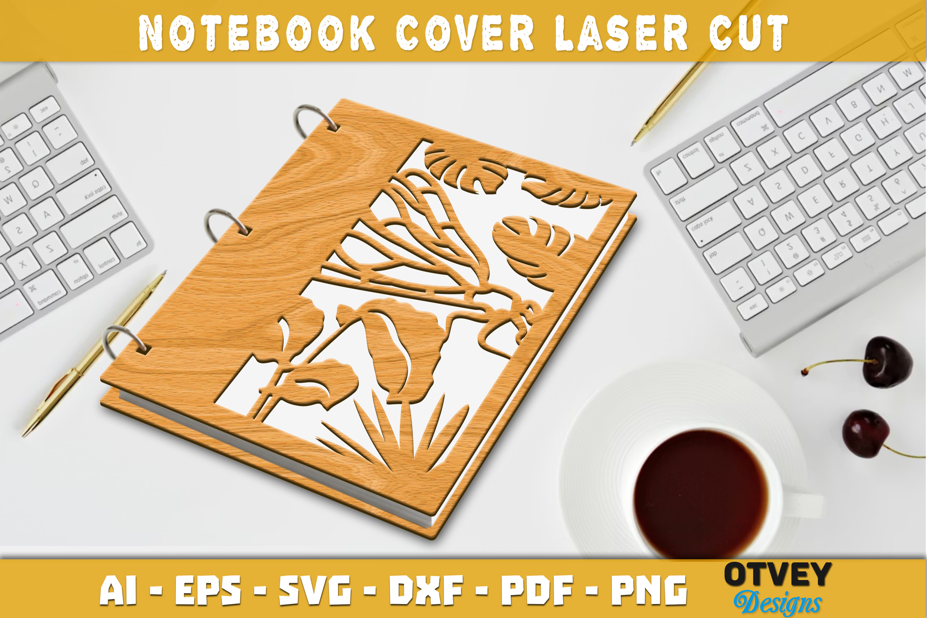 [Laser cut and engrave] Dragonfly Notebook Cover Laser Cut 12 Designs