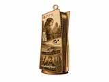 [Laser cut and engrave] PlayStation 5 Console Shaped Pendant Featuring The Last of Us and Cyberpunk Art