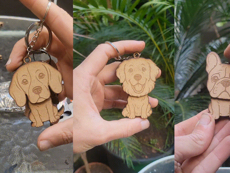 Dog Fidget Keychains