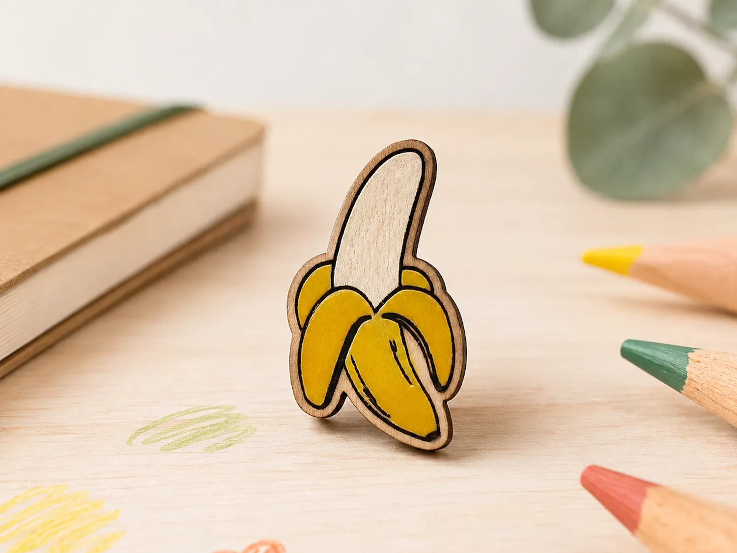 Banana pin made of wood instruction: step 1 - 