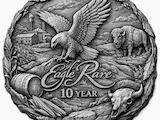 [Laser cut and engrave] Eagle Rare 10 Year Bourbon Whiskey Embossed Metal Coaster