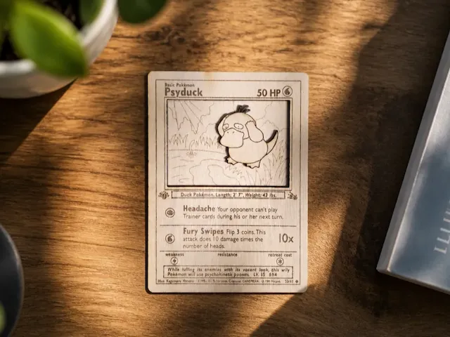 Psyduck Pokemon 3D Trading Card