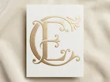 [Laser cut and engrave] EC Romantic Wedding Monogram – Flowing Couple Initials for Laser Cut Décor, Cake Toppers, Invitations & Engraving