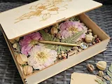 [Laser cut and engrave] Buchhülle Box mit Blumenmotiv, DINA5, Buchschachtel, Buch Umschlag