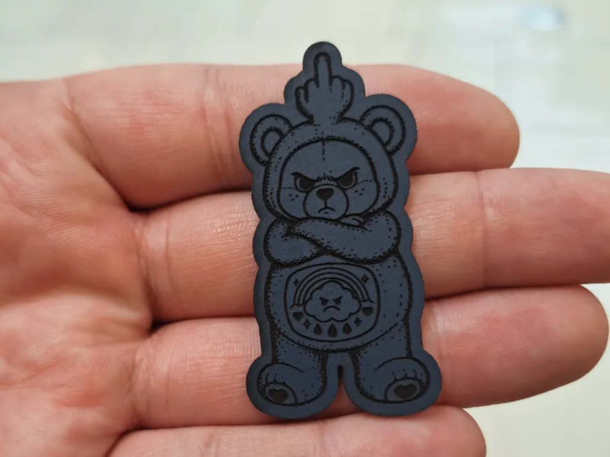Iron on leatherette cutout