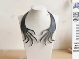 [Laser cut and engrave] Leather Necklace Laser Cut Bundle. Gothic Necklaces with Moth, Bat, and Floral Motifs. Leather Accessories