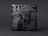 [Laser cut and engrave] Schieferplatte mit Motorrad Motiv