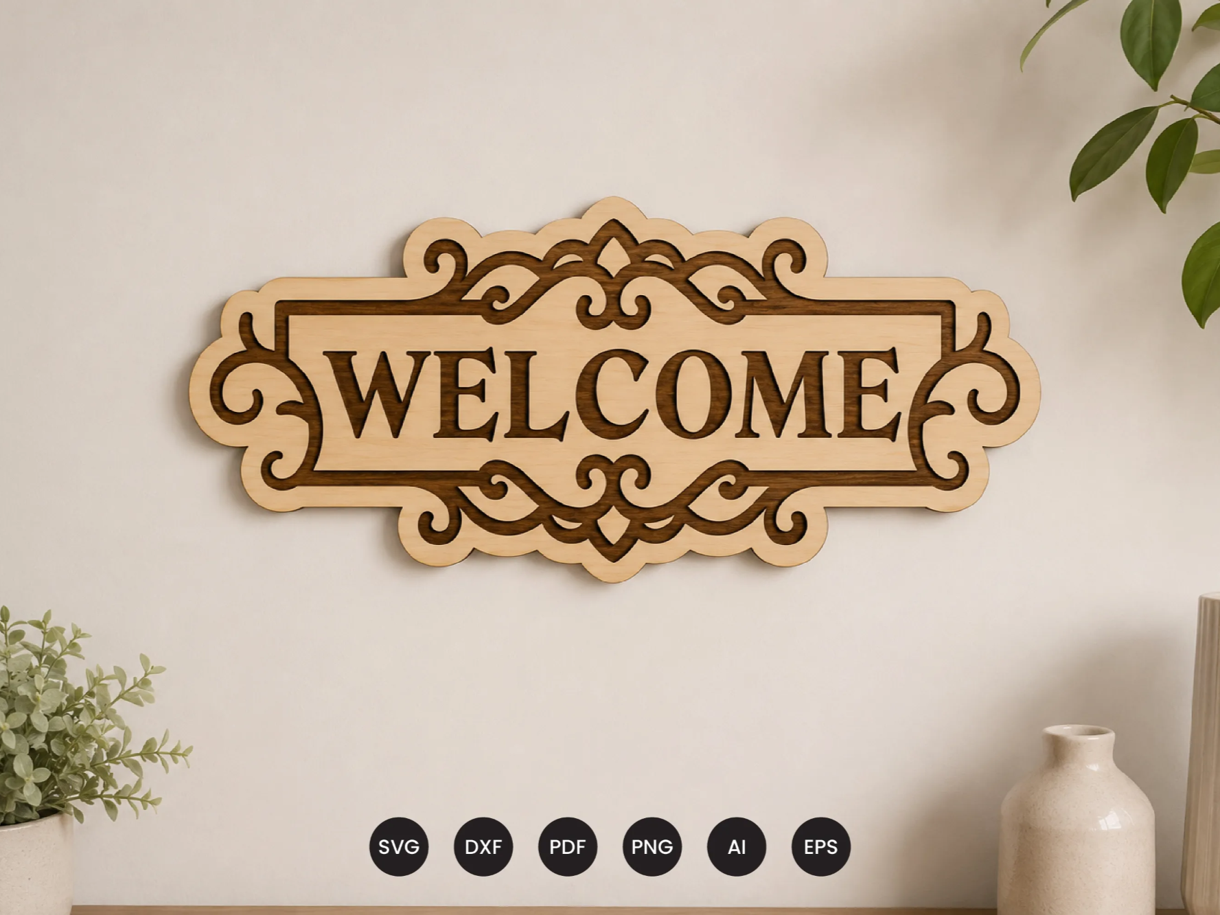 Welcome Wall Decor Laser Cut