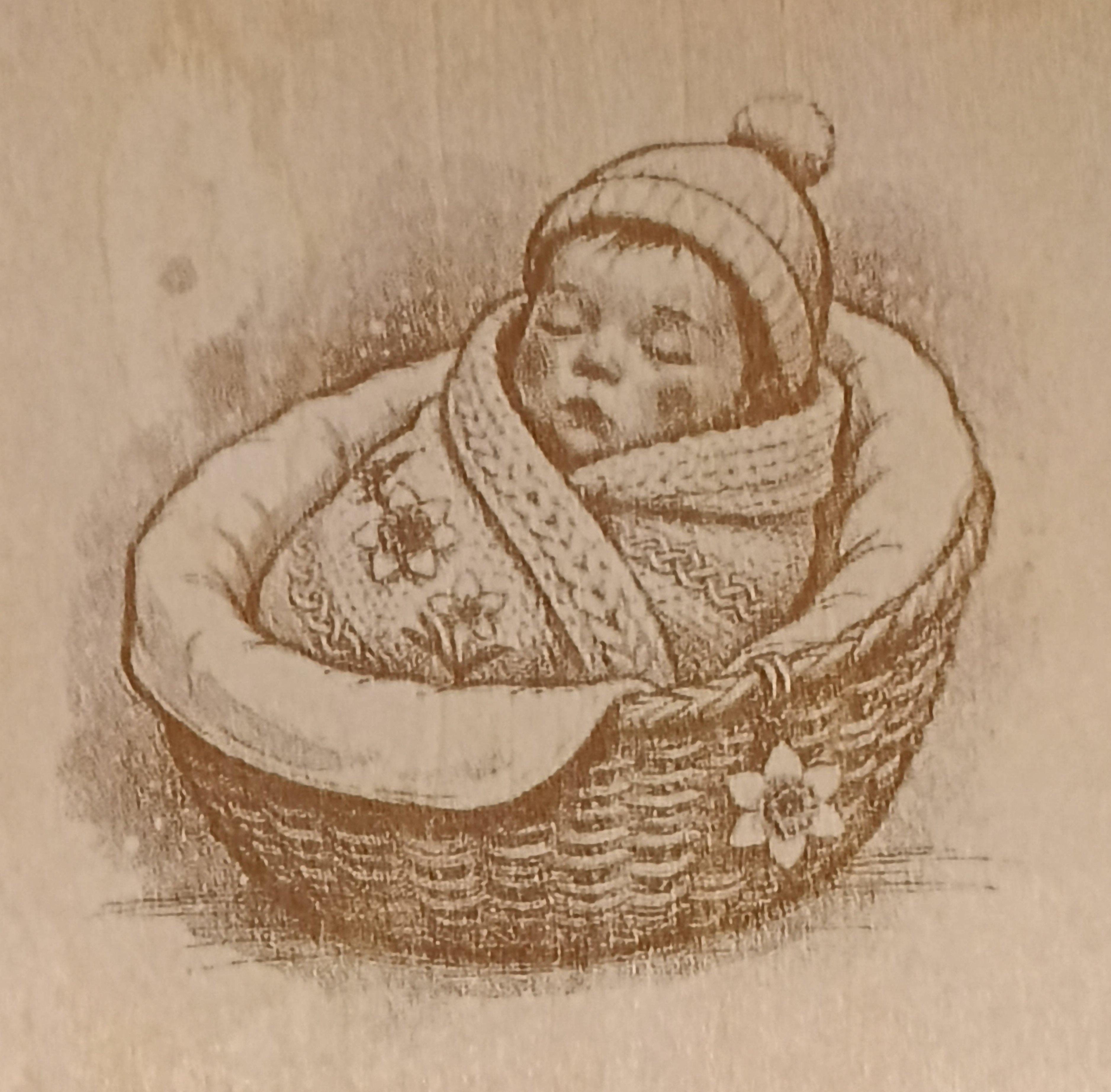 [Laser cut and engrave] Cadre photo souvenir pour le suivi mensuel de bébé