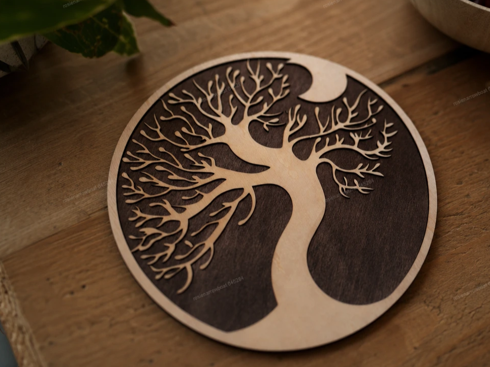 Circular Tree of Life Wall Art Plaque