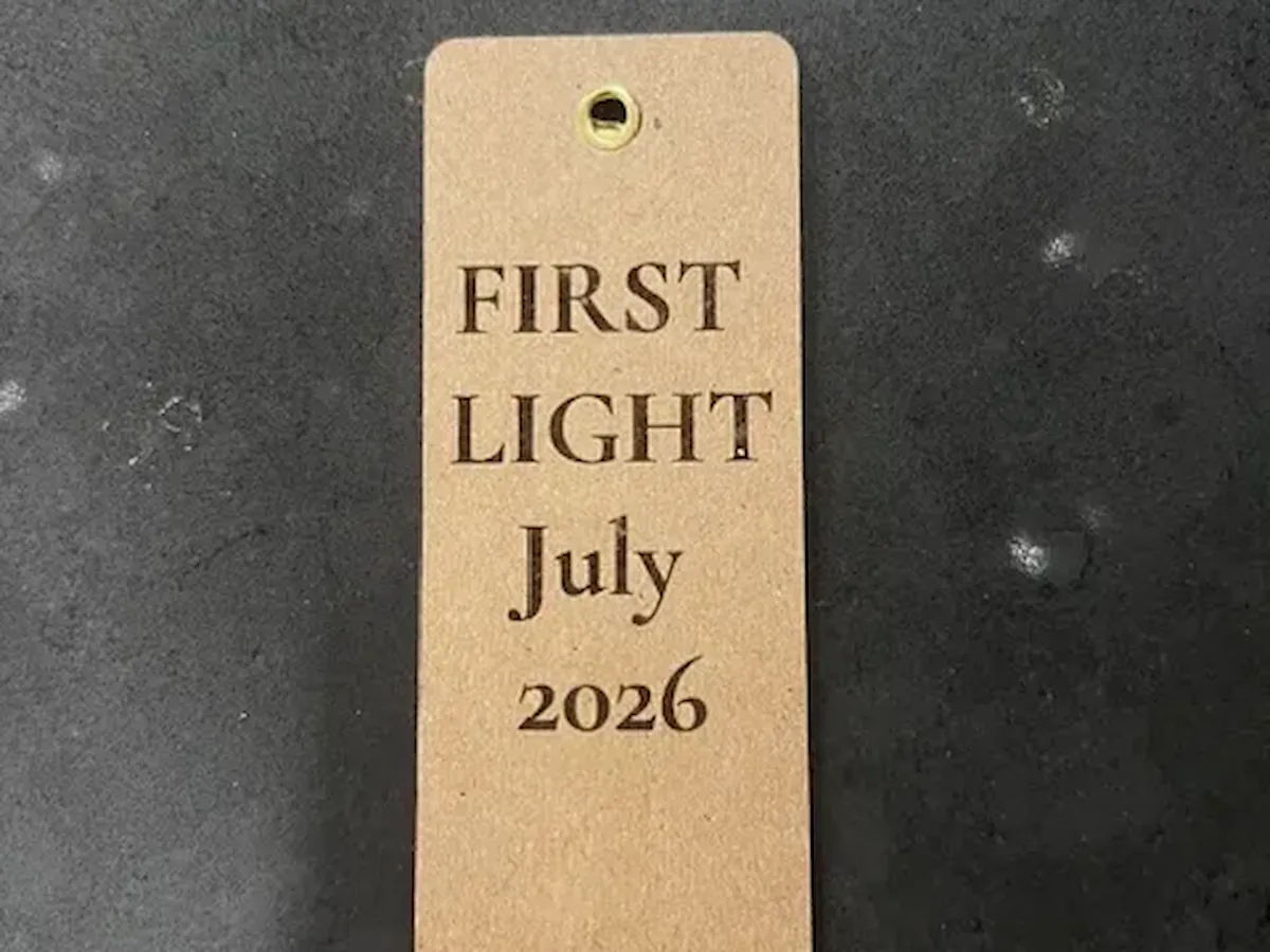 [Laser cut and engrave] First Light July 2026 Kraft Paper Hanging Tag
