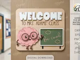 [Laser cut and engrave] Personalized Classroom Signs Bundle. Teacher Name Sign Laser Cut Files. School Welcome Door Hanger. Layered School Decor SVG. Kids. Children