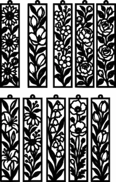 Floral Bookmark Bundle of 10.xs