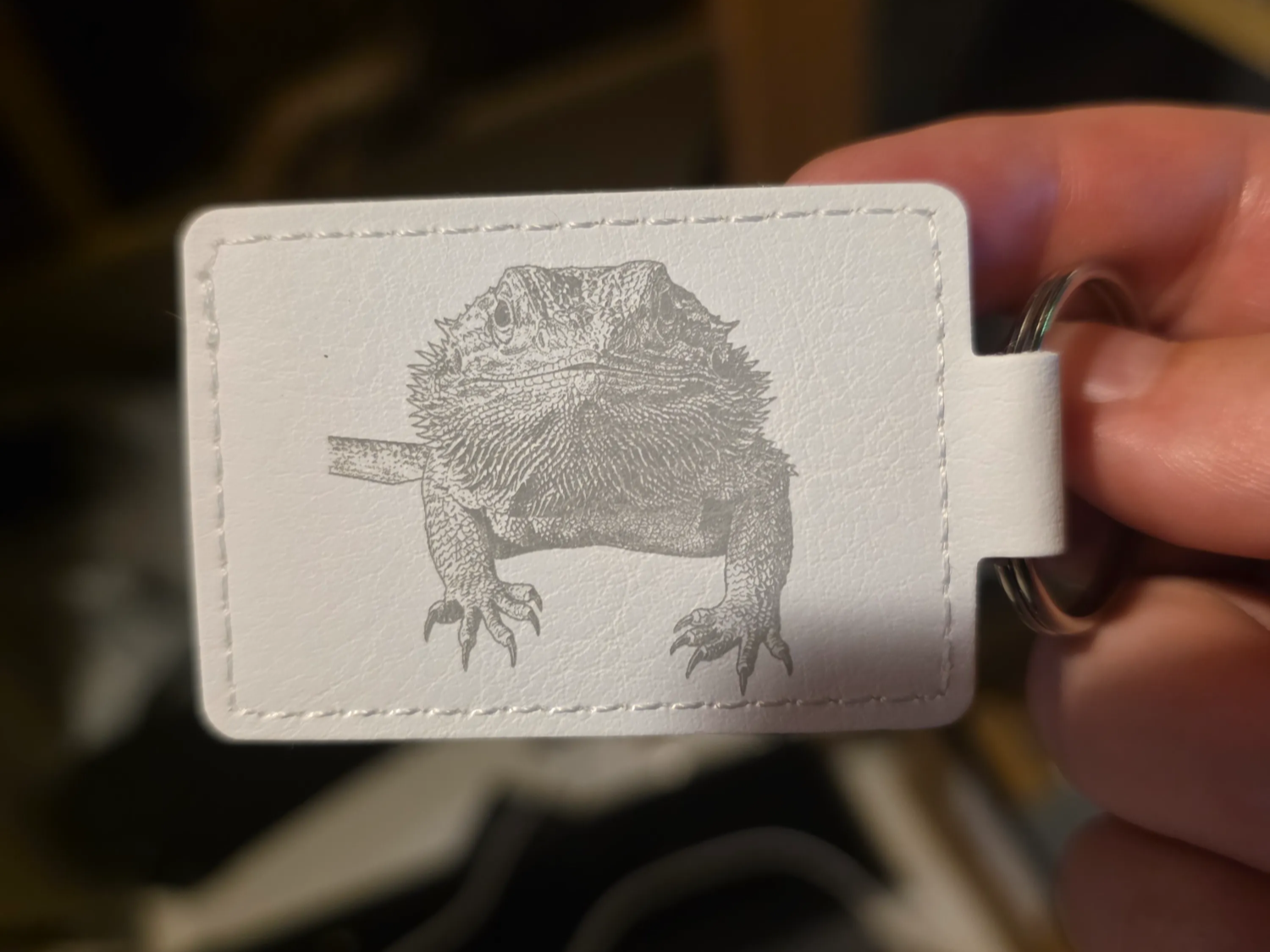 Bearded Dragon Portrait Keychain