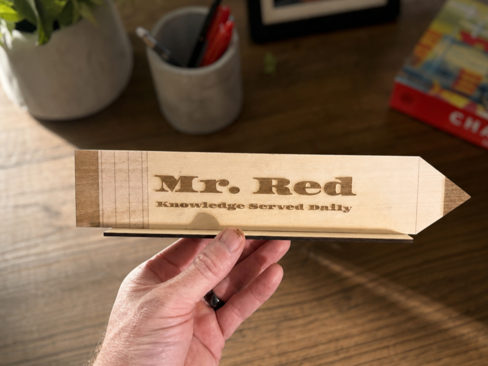 Teacher's Desk name plate