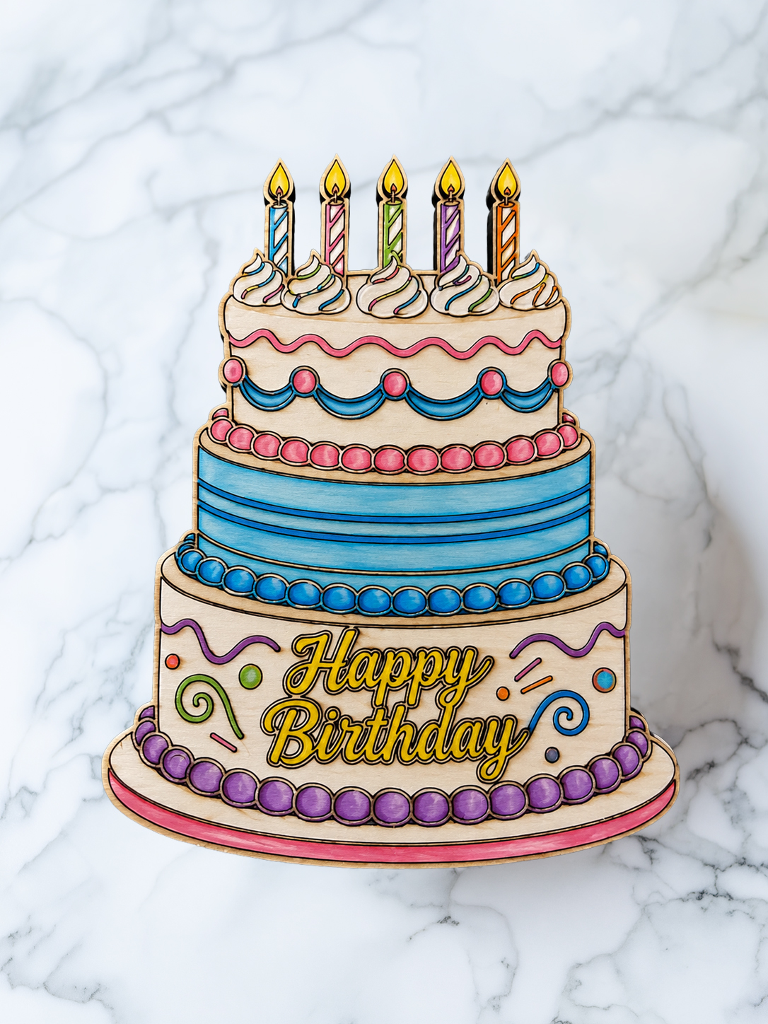 Birthday Cake "Twist" Gift Card Holder instruction: step 1 - 