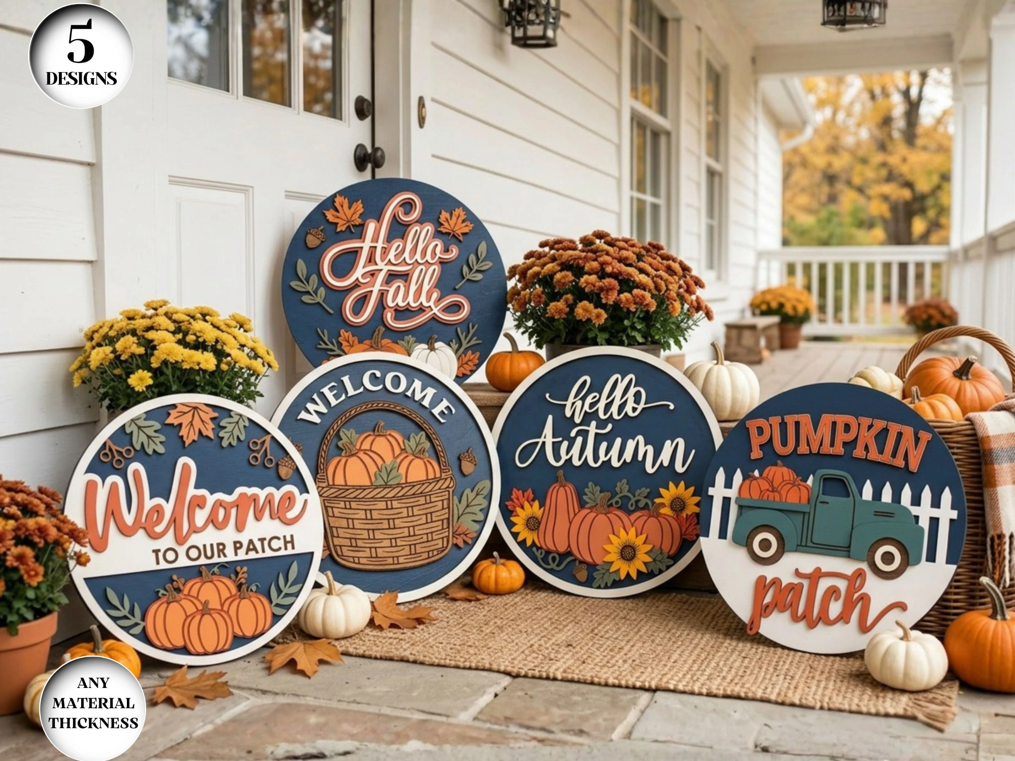 Fall Door Hanger Laser Cut Bundle