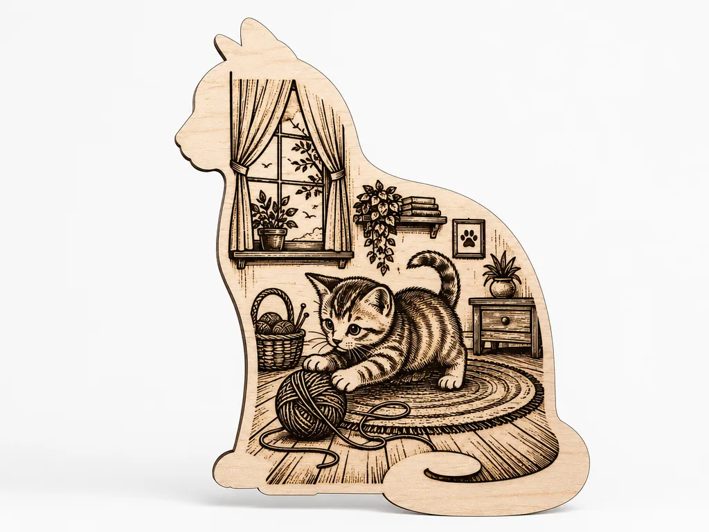 Cat Scenic Cut and Engrave