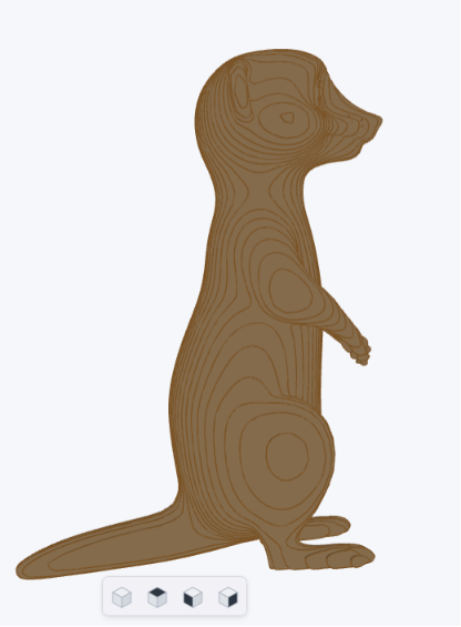 [Laser cut and engrave] Layered Wooden Meerkat Figurine
