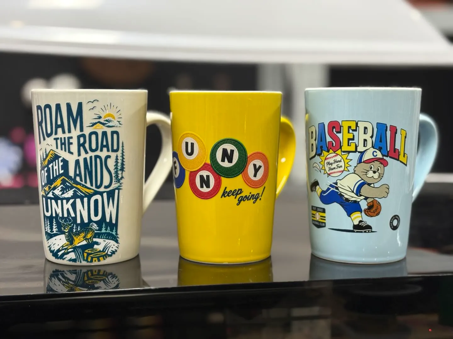 Custom Glazed Ceramic Mug UV Color Printing