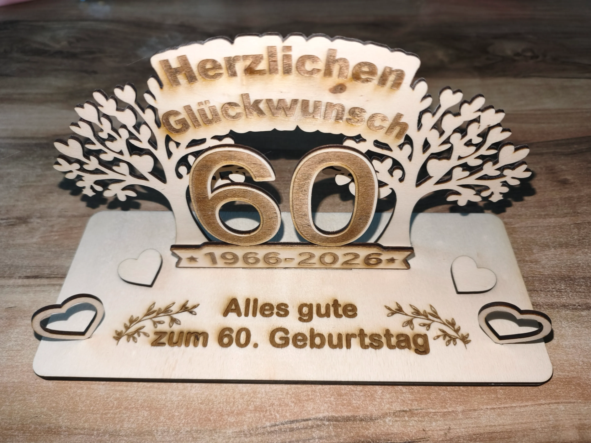 Geldgeschenkaufsteller zum 60. Geburtstag