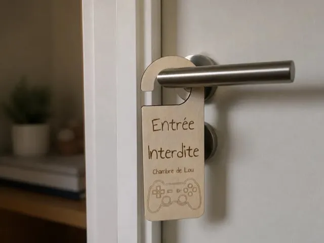Pancarte de porte Entrée Interdite personnalisée pour chambre d'enfant