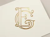 [Laser cut and engrave] EG Romantic Wedding Monogram – Flowing Intertwined Initials for Laser Cut Décor, Cake Toppers, Invitations & Engraving